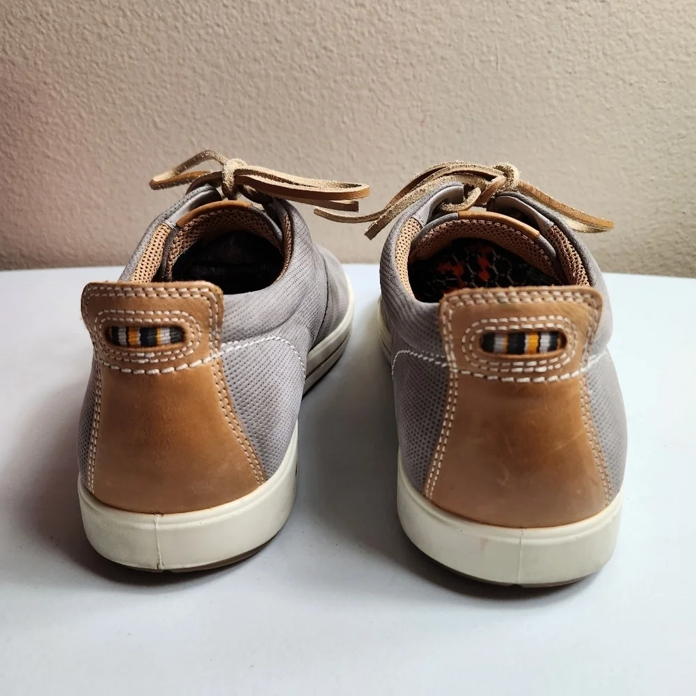 ECCO Mens |US9/EU42| Gray Nubuck Perforated Eisner Retro Shoes